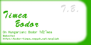 timea bodor business card